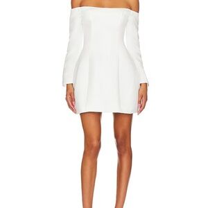 Elliatt Vida Off-Shoulder White Long Sleeve Dress